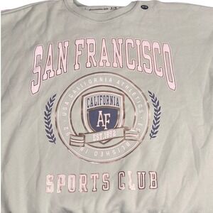 Abercrombie Kids Girls Sweatshirt 9 10 San Francisco Crewneck Mint Green NWT